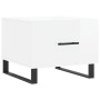 Mesa de centro 2 uds madera ingeniería blanco brillo 50x50x40cm en Mesas de centro | Comprar online en Foru.es