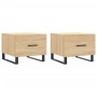 Mesas de centro 2 uds madera ingeniería roble Sonoma 50x50x40cm en Mesas de centro | Comprar online en Foru.es