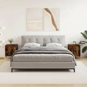 Mesitas de noche 2 uds madera ingeniería roble humo 40x30x50 cm de vidaXL, Mesitas de noche - Ref: Foro24-826823, Precio: 50,...