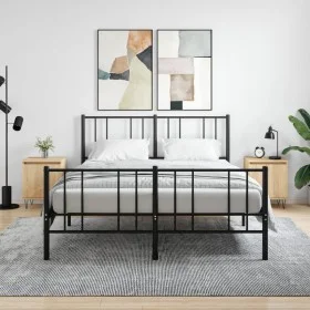 Mesitas noche 2 uds madera ingeniería roble Sonoma 40x30x50 cm de vidaXL, Mesitas de noche - Ref: Foro24-826835, Precio: 48,7...