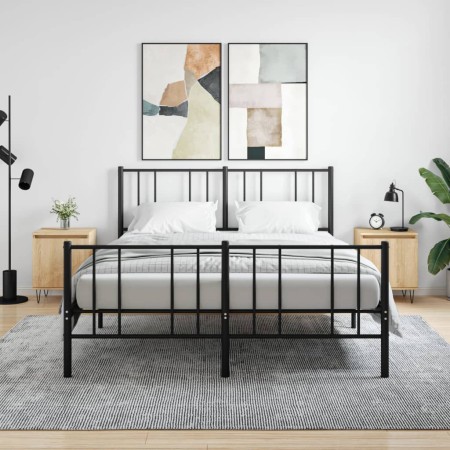 Mesitas noche 2 uds madera ingeniería roble Sonoma 40x30x50 cm de vidaXL, Mesitas de noche - Ref: Foro24-826835, Precio: 49,2...