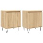 Mesitas noche 2 uds madera ingeniería roble Sonoma 40x30x50 cm de vidaXL, Mesitas de noche - Ref: Foro24-826835, Precio: 49,2...
