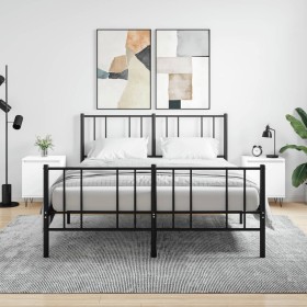 Mesitas de noche 2 uds madera de ingeniería blanco 40x30x50 cm de vidaXL, Mesitas de noche - Ref: Foro24-826829, Precio: 62,0...