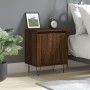 Mesita de noche madera de ingeniería roble marrón 40x30x50 cm de vidaXL, Mesitas de noche - Ref: Foro24-826842, Precio: 36,93...