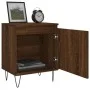 Mesita de noche madera de ingeniería roble marrón 40x30x50 cm de vidaXL, Mesitas de noche - Ref: Foro24-826842, Precio: 36,52...