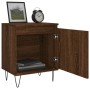 Mesita de noche madera de ingeniería roble marrón 40x30x50 cm de vidaXL, Mesitas de noche - Ref: Foro24-826842, Precio: 36,93...