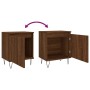 Mesita de noche madera de ingeniería roble marrón 40x30x50 cm de vidaXL, Mesitas de noche - Ref: Foro24-826842, Precio: 36,93...
