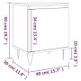 Mesita de noche madera de ingeniería roble marrón 40x30x50 cm de vidaXL, Mesitas de noche - Ref: Foro24-826842, Precio: 36,52...