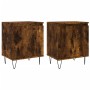 Mesitas de noche 2 uds madera ingeniería roble humo 40x30x50 cm de vidaXL, Mesitas de noche - Ref: Foro24-826839, Precio: 44,...