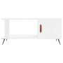 Mesa de centro madera contrachapada blanco brillo 90x50x40 cm en Mesas de centro | Comprar online en Foru.es