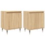 Mesitas noche 2 uds madera ingeniería roble Sonoma 40x30x50 cm de vidaXL, Mesitas de noche - Ref: Foro24-826819, Precio: 63,2...