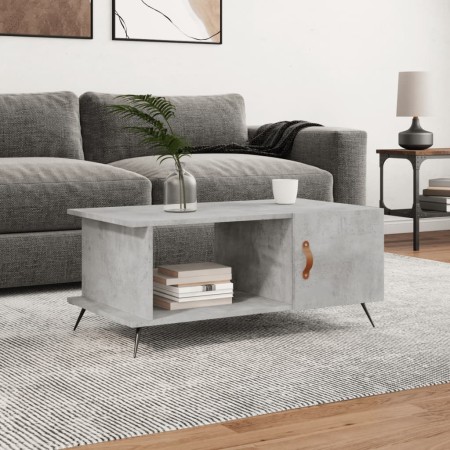 Mesa de centro madera contrachapada gris hormigón 90x50x40 cm en Mesas de centro | Comprar online en Foru.es