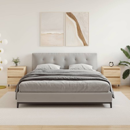 Mesitas noche 2 uds madera ingeniería roble Sonoma 40x35x50 cm de vidaXL, Mesitas de noche - Ref: Foro24-826867, Precio: 79,5...