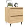 Mesitas noche 2 uds madera ingeniería roble Sonoma 40x35x50 cm de vidaXL, Mesitas de noche - Ref: Foro24-826867, Precio: 78,4...