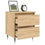 Mesitas noche 2 uds madera ingeniería roble Sonoma 40x35x50 cm de vidaXL, Mesitas de noche - Ref: Foro24-826867, Precio: 78,4...