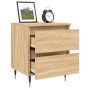 Mesitas noche 2 uds madera ingeniería roble Sonoma 40x35x50 cm de vidaXL, Mesitas de noche - Ref: Foro24-826867, Precio: 79,5...