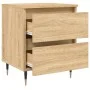 Mesitas noche 2 uds madera ingeniería roble Sonoma 40x35x50 cm de vidaXL, Mesitas de noche - Ref: Foro24-826867, Precio: 78,4...