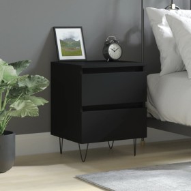 Mesita de noche madera contrachapada negro 40x35x50 cm de vidaXL, Mesitas de noche - Ref: Foro24-826878, Precio: 56,69 €, Des...