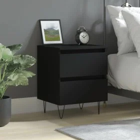 Mesita de noche madera contrachapada negro 40x35x50 cm de vidaXL, Mesitas de noche - Ref: Foro24-826878, Precio: 55,54 €, Des...