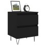 Mesita de noche madera contrachapada negro 40x35x50 cm de vidaXL, Mesitas de noche - Ref: Foro24-826878, Precio: 56,69 €, Des...