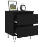 Mesita de noche madera contrachapada negro 40x35x50 cm de vidaXL, Mesitas de noche - Ref: Foro24-826878, Precio: 56,69 €, Des...