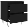 Mesita de noche madera contrachapada negro 40x35x50 cm de vidaXL, Mesitas de noche - Ref: Foro24-826878, Precio: 56,69 €, Des...