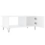 Mesa de centro madera contrachapada blanco brillo 90x50x40 cm en Mesas de centro | Comprar online en Foru.es