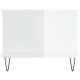 Mesa de centro madera contrachapada blanco brillo 90x50x40 cm en Mesas de centro | Comprar online en Foru.es