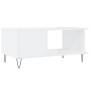 Mesa de centro madera contrachapada blanco brillo 90x50x40 cm en Mesas de centro | Comprar online en Foru.es