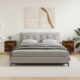 Mesitas noche 2 uds madera ingeniería roble ahumado 40x35x50 cm de vidaXL, Mesitas de noche - Ref: Foro24-826871, Precio: 74,...