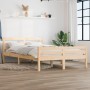Estructura de cama de madera maciza 140x190 cm de vidaXL, Camas y somieres - Ref: Foro24-814799, Precio: 121,46 €, Descuento: %