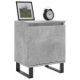 Mesita de noche madera de ingeniería gris hormigón 40x30x50 cm de vidaXL, Mesitas de noche - Ref: Foro24-826852, Precio: 40,8...