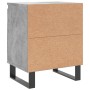Mesita de noche madera de ingeniería gris hormigón 40x30x50 cm de vidaXL, Mesitas de noche - Ref: Foro24-826852, Precio: 40,8...