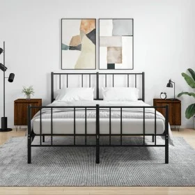 Mesita de noche 2 uds madera ingeniería roble marrón 40x30x50cm de vidaXL, Mesitas de noche - Ref: Foro24-826843, Precio: 42,...