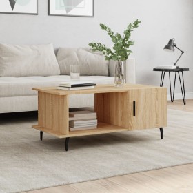 Mesa de centro madera contrachapada roble Sonoma 90x50x40 cm en Mesas de centro | Comprar online en Foru.es