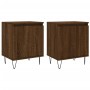 Mesita de noche 2 uds madera ingeniería roble marrón 40x30x50cm de vidaXL, Mesitas de noche - Ref: Foro24-826843, Precio: 42,...