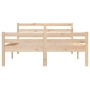 Estructura de cama de madera maciza 140x190 cm de vidaXL, Camas y somieres - Ref: Foro24-814799, Precio: 121,46 €, Descuento: %