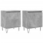 Mesitas de noche 2 uds madera gris hormigón 40x30x50 cm de vidaXL, Mesitas de noche - Ref: Foro24-826837, Precio: 59,87 €, De...