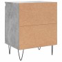 Mesitas de noche 2 uds madera gris hormigón 40x30x50 cm de vidaXL, Mesitas de noche - Ref: Foro24-826837, Precio: 59,87 €, De...