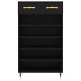 Zapatero madera de ingeniería negro 60x35x105 cm en Armarios y almacenamiento | Comprar online en Foru.es