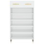 Mueble zapatero madera contrachapada blanco brillo 60x35x105 cm en Armarios y almacenamiento | Comprar online en Foru.es