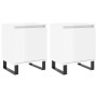 Mesitas noche 2 uds madera ingeniería blanco brillo 40x30x50 cm de vidaXL, Mesitas de noche - Ref: Foro24-826849, Precio: 77,...