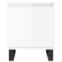 Mesitas noche 2 uds madera ingeniería blanco brillo 40x30x50 cm de vidaXL, Mesitas de noche - Ref: Foro24-826849, Precio: 77,...
