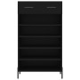 Zapatero madera de ingeniería negro 60x35x105 cm en Armarios y almacenamiento | Comprar online en Foru.es