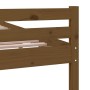 Estructura de cama doble madera maciza marrón miel 135x190 cm de vidaXL, Camas y somieres - Ref: Foro24-814797, Precio: 137,8...