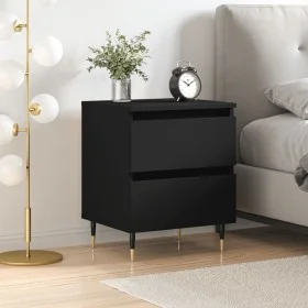 Mesita de noche madera de ingeniería negro 40x35x50 cm de vidaXL, Mesitas de noche - Ref: Foro24-826862, Precio: 53,46 €, Des...
