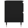 Mesita de noche madera de ingeniería negro 40x35x50 cm de vidaXL, Mesitas de noche - Ref: Foro24-826862, Precio: 53,46 €, Des...