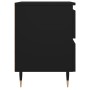 Mesita de noche madera de ingeniería negro 40x35x50 cm de vidaXL, Mesitas de noche - Ref: Foro24-826862, Precio: 56,13 €, Des...