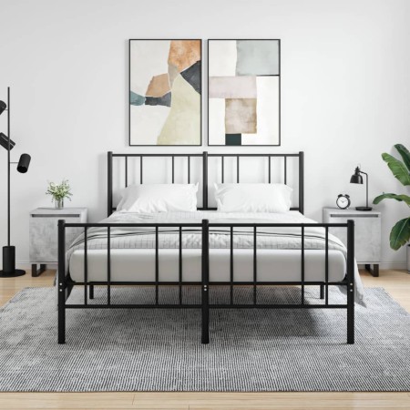 Mesitas de noche 2 uds madera gris hormigón 40x30x50 cm de vidaXL, Mesitas de noche - Ref: Foro24-826853, Precio: 69,88 €, De...
