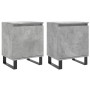 Mesitas de noche 2 uds madera gris hormigón 40x30x50 cm de vidaXL, Mesitas de noche - Ref: Foro24-826853, Precio: 69,88 €, De...